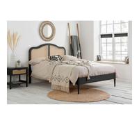 Birlea Leonie King Rattan Bed Black