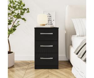Birlea Lynx 3 Drawer Bedside Black