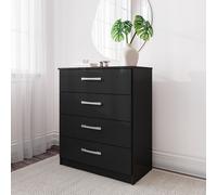 Birlea Lynx 4 Drawer Chest In Black Black One Size