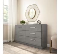 Lynx 6 Drawer Chest Grey