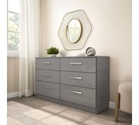 Lynx 6 Drawer Chest Grey