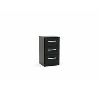 Birlea Lynx High Gloss 3 Drawer Bedside Table/ Nightstand/ Bedside Cabinet