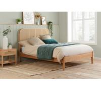 Birlea Margot King Rattan Bed Oak