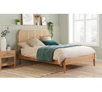 Birlea Margot Rattan Bed Frame, Superking, Oak Dimensions: 6′ x 6′6″ (180cm x 200cm)