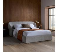 Birlea Milan Double Bed Frame Grey Fabric With Wrap Around Headboard Grey Double