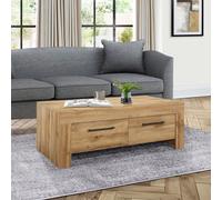 Oak Coffee Table New 4 Drawers Birlea Compton