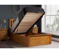 Birlea Oak Wood Single Ottoman Bed And Mattress Bundle Phoenix Nebula 90Cm 3Ft