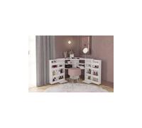 Birlea Olivia Corner Dressing Table With Storage White White One Size