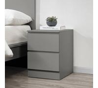 Oslo 2 Drawer Bedside Grey Birlea Grey One Size