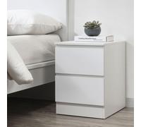 Birlea Oslo 2 Drawer Bedside - White, White