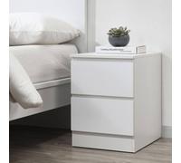 Birlea Oslo 2 Drawer Bedside - White, White