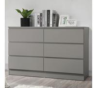 Birlea Oslo 6 Drawer Chest - Grey