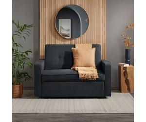 Birlea Otto Metal Action Sofa Bed In Grey Fabric