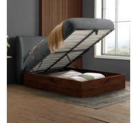 Birlea Ottoman Bed Frame Wooden Halfden In Grey Grey Double