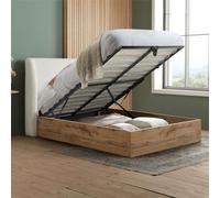 Birlea Ottoman Bed Frame Wooden Halfden in White | Size: Double Birlea White Double