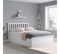 Birlea Phoenix Ottoman Storage Bed Frame in White | Size: Double Birlea White Double