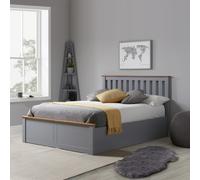 Birlea Phoenix Kingsize Ottoman Bed with Mattress-Stone Grey