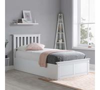 Birlea Phoenix Ottoman Storage Bed Frame in White | Size: Single Birlea White Single