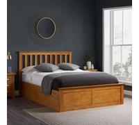 Birlea Phoenix Ottoman Storage Bed Frame in Brown | Size: Small Double Birlea Brown Small Double