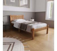 Birlea Pine Wood Single Bed & Mattress Bundle Rio Air Sleepsoul 90cm 3ft in Brown Birlea Brown Single