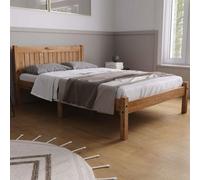 Birlea Pine Wood Small Double Bed And Mattress Bundle Rio Air Sleepsoul 120Cm 4Ft
