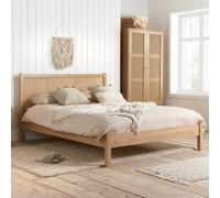 King Size Rattan Bed Frame Brown Oak Birlea Croxley 5FT King 150cm Birlea Brown King