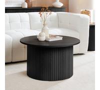 Birlea Axel Round Fluted Coffee Table One size Black