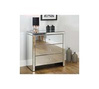Birlea Seville 3 Drawer Chest Mirrored in Silver Birlea Silver