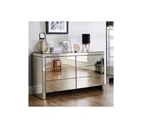 Birlea Seville 6 Drawer Chest Mirrored in Silver Birlea Silver