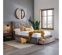 Birlea Shelby Bed in Grey | Size: Double Birlea Grey Double