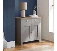 Birlea Sideboard Blue & Oak Highgate 2 Door 2 Drawer Farmhouse Shabby Chic in Grey Birlea Grey