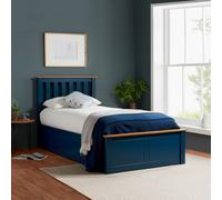 Birlea Single Solid Wood Ottomam Bed Storage Frame Phoenix 3FT in Blue Birlea Blue Single