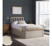 Birlea Single Solid Wood Ottomam Bed Storage Frame Phoenix 3FT in Grey Birlea Grey Single
