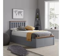 Birlea Single Solid Wood Ottomam Bed Storage Frame Phoenix 3FT in Grey Birlea Grey Single