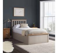 Single Solid Wood Ottomam Bed Storage Frame Birlea Phoenix 3FT Birlea Grey Single
