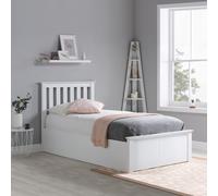 Single Solid Wood Ottomam Bed Storage Frame Birlea Phoenix 3FT Birlea White Single