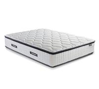 Birlea SleepSoul Bliss 800 Pocket Foam Pillow Top Mattress, Polyester, White, 23 x 190 x 135 cm, Double,SS-46BLISS800