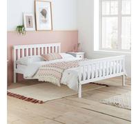 Small Double Bed Frame & Mattress White Wood Birlea Sleepsoul Cambridge 4FT Birlea White Small Double
