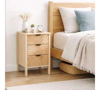 Birlea Solstice 3 Drawer Bedside Cabinet Chest Table Light Oak