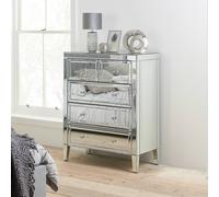 Birlea Valencia 3 + 2 Chest Mirrored In Silver Silver One Size