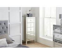 Birlea Valencia 5 Drawer Narrow Chest Mirrored