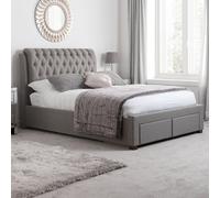 Veronica Double Bed-Grey