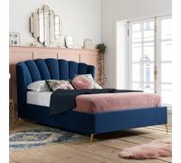 Birlea 150cm Lottie Fabric Ottoman - Midnight Blue, Blue