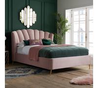 Birlea Velvet Fabric Ottoman Bed Frame Storage Lottie In Pink Pink King