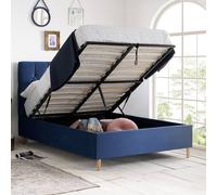 Birlea Small Double Loxley Ottoman Bed Blue, Blue