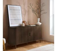 Birlea Axel 2 Door Walnut Fluted Sideboard - Size: 76 x 160 x 45cm - Brown - Wilko