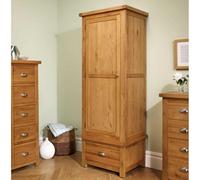 Birlea Woburn 1 Door 1 Drawer Wardrobe One Size Brown