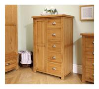 Birlea Woburn 1 Door 5 Drawer Wardrobe One Size Brown