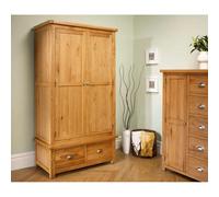 Birlea Woburn 2 Door 2 Drawer Wardrobe One Size Brown