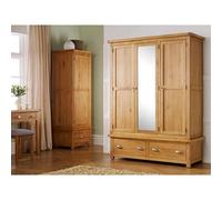 Birlea Woburn 3 Door 2 Drawer Wardrobe Oak